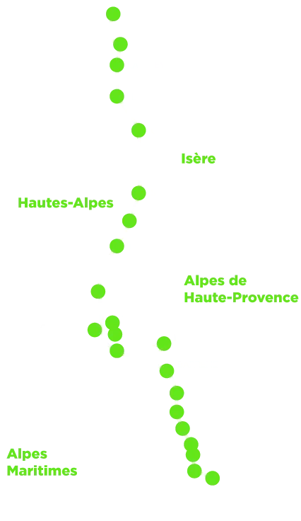 Carte coyote de la route Napoléon 